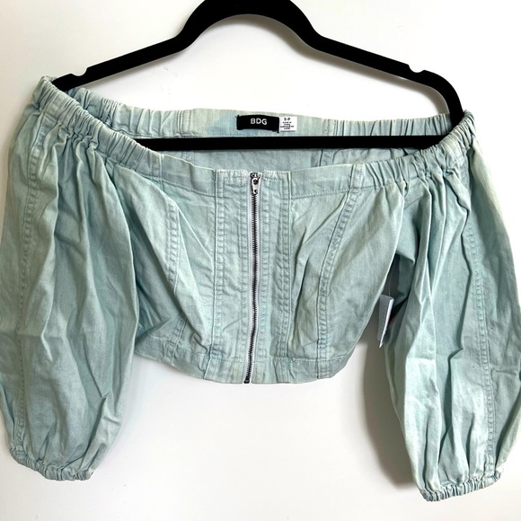 NWT Urban Outfitter BDG Denim Cropped Top Size Small - Picture 3 of 7